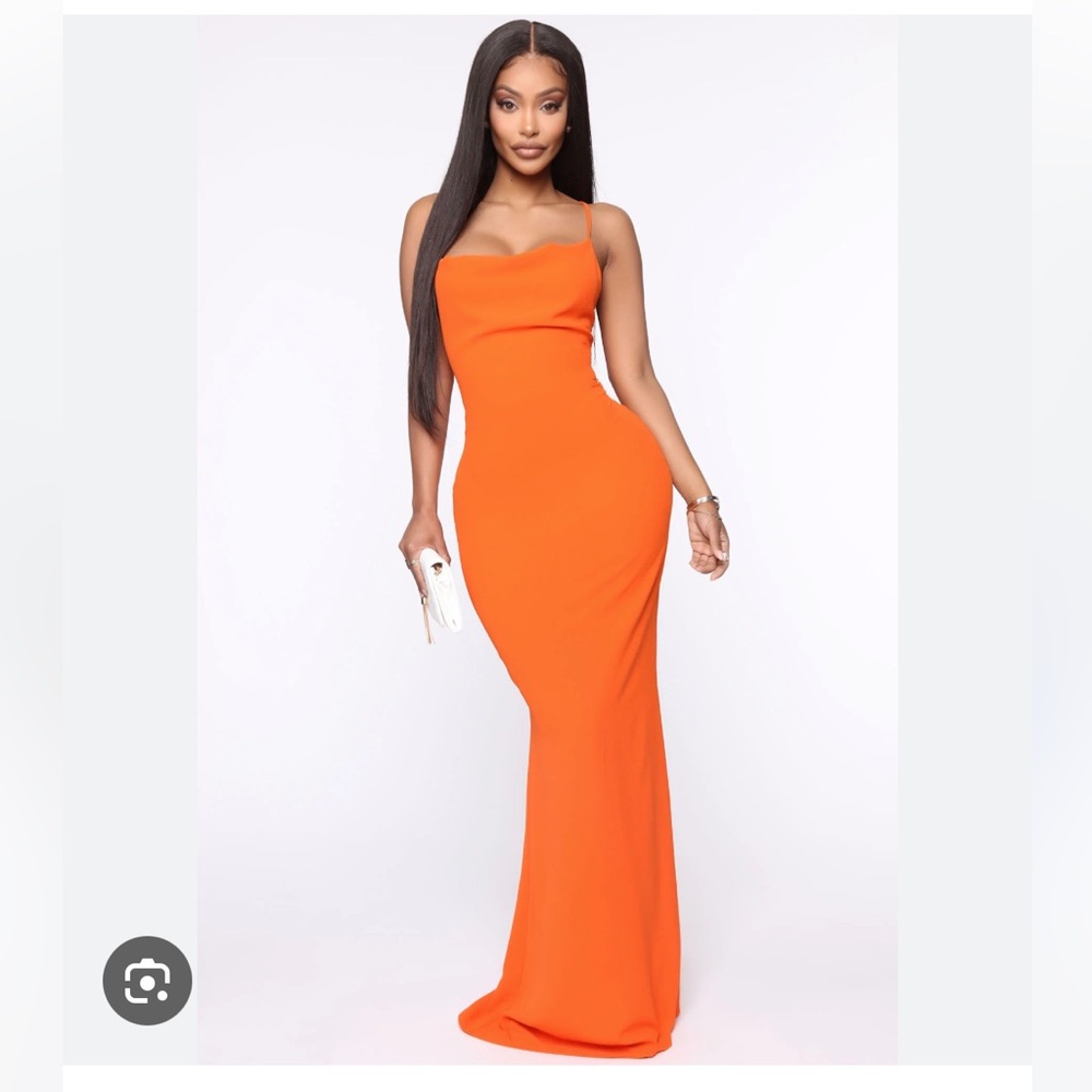 Orange maxi dress
